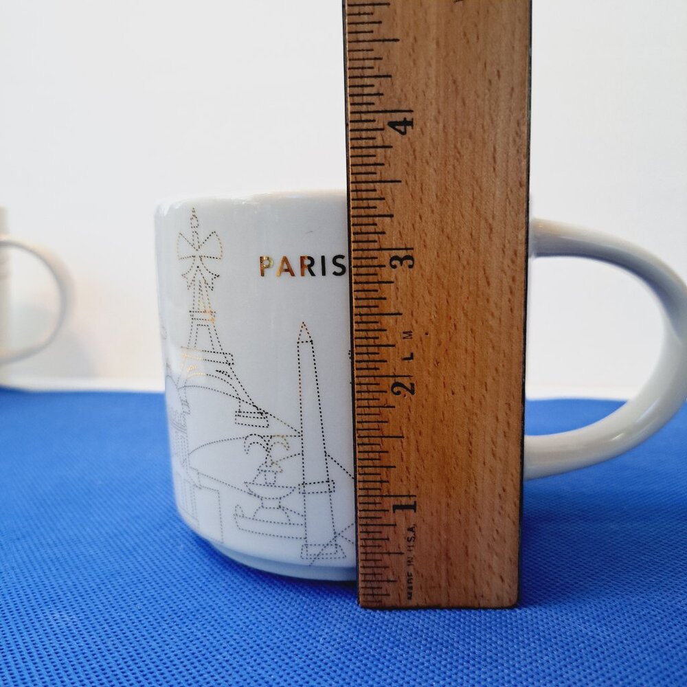 Starbucks You are Here Paris France Europe Christmas Gold Coffee City Mug 14 Oz - Picture 6 of 10